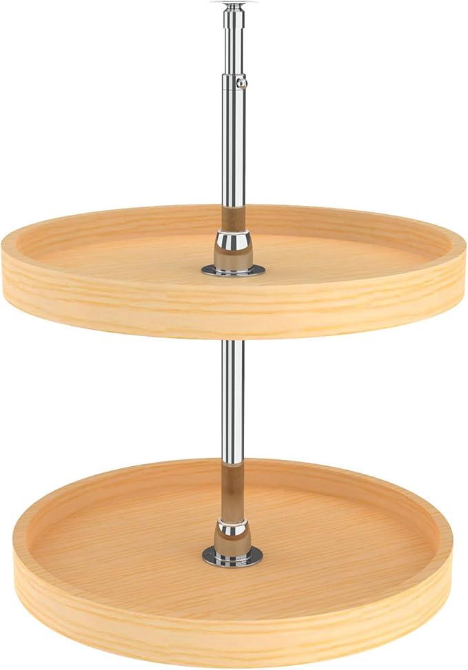 REV-A-SHELF Wood Full-Circle 2-Shelf Lazy Susans for Corner Wall Cabinets