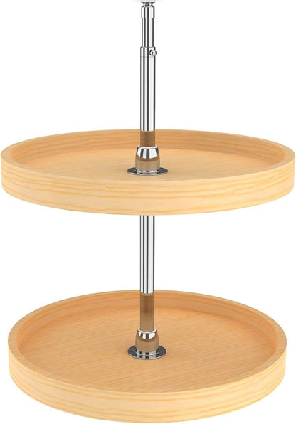 REV-A-SHELF Wood Full-Circle 2-Shelf Lazy Susans for Corner Wall Cabinets