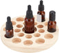 AHANDMAKER 22 Slots Small Essential Oil Bottle Holder, Wood Round Storage Display Rack Tabletop Essential Oil Bottles Wooden Storage Display Stand for Home Salon