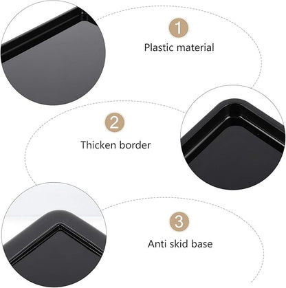 Acrylic Towel Tray Vanity Tray Jewelry Organizer Black