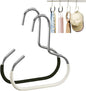 Durable Steel Hangers: Maximize Closet Space with Versatile Storage, Non-Slip Stainless Steel Clothes Rack Organizer for Hats, Ties, Scarves, Clothes (1, Mix)