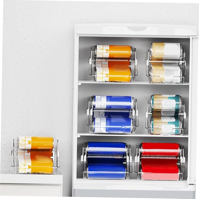 Garneck Automatic Rolling Beverage Can Dispenser Fridge Soda Rack Easy Access Drink Organizer