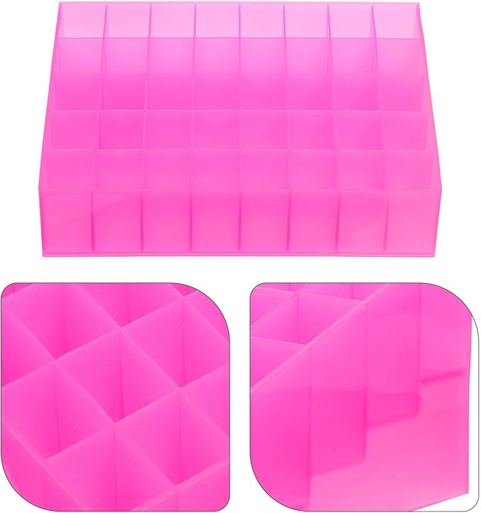 Cabilock 2pcs Slots Lipstick Storage Organizer Creative Cosmetic Holder for Home Shop Space-saving Makeup Desk Display for Lipsticks Jewelry Essentials