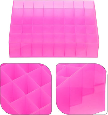 Cabilock 2pcs Slots Lipstick Storage Organizer Creative Cosmetic Holder for Home Shop Space-saving Makeup Desk Display for Lipsticks Jewelry Essentials