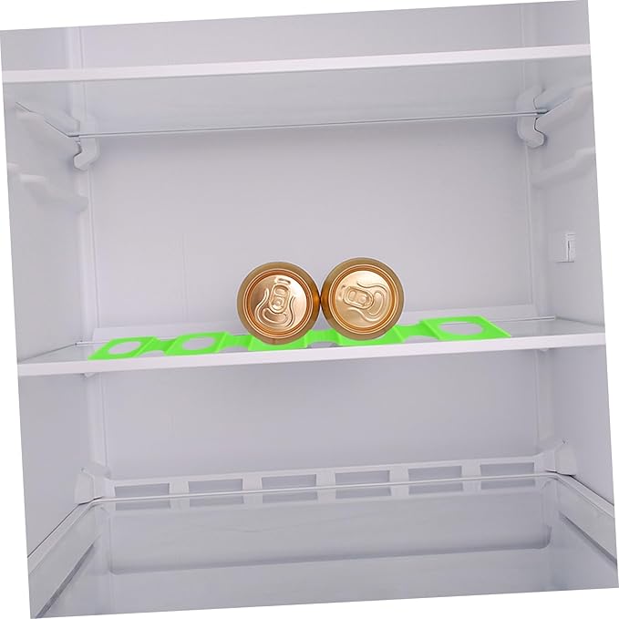Garneck 2pcs Silicone Beverage Storage Shelf Mats Beer Bottle Racks for Fridge Easy to Clean Lightweight Design Green