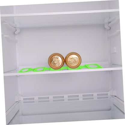 Garneck 2pcs Silicone Beverage Storage Shelf Mats Beer Bottle Racks for Fridge Easy to Clean Lightweight Design Green