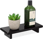 Acrylic Bathroom Counter Tray Stand, Kitchen Soap Holder Riser for Vanity Candle Plant Display, (1, Black-Small-8.6 x 3.6 x 1.5)