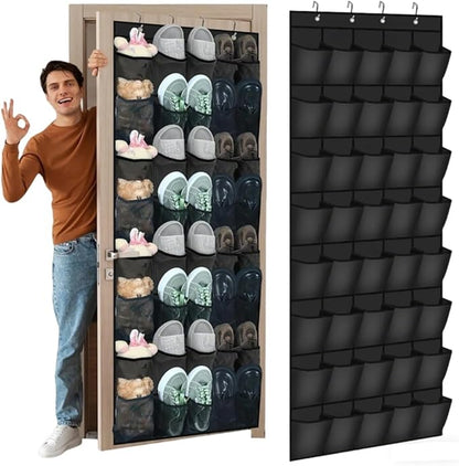 Over the Door Shoe Organizer, 40 Large Mesh Pockets Hanging Shoe Rack Organizer for Closet Behind the Door Storage Holder for Bedroom, Entryway,Dorm, Apartment and Small Spaces