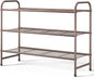 Kitsure Shoe Rack - Stainless Steel Shoe Organizer, Sturdy Shoe Rack for Closet and Front Door Entrance, Free Standing Shoe Shelf, Closet Organizers and Storage, 25.6" Wide - 3 Tier, Brown