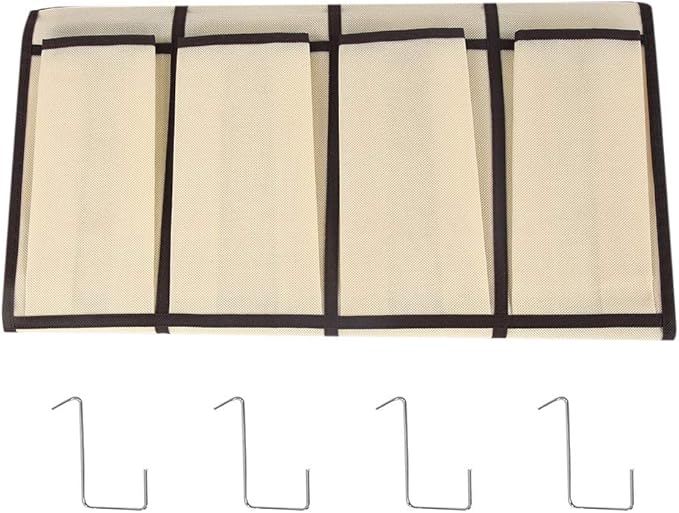 24 Pockets Hanging Shoe Organizer, Over The Door Shoe Organizer Hanging Shoes Storage Bag Door Shoe Rack Organizer for Men Women