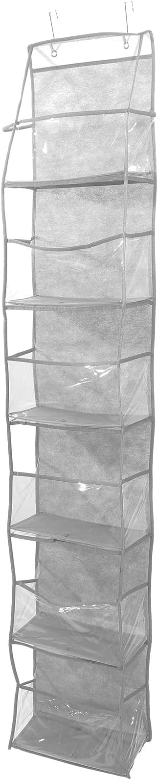 The Door Hanging Pocket Organizer 6-compartment Storage Bag Grey, Multi-functional Shoe and Storage for Home Closet Door
