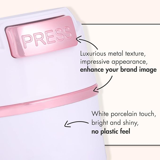 Eyelash Glue Storage Container Tank - Adhesive Jar Stand Makeup Case Cosmetic Storage Tank - White with Pink