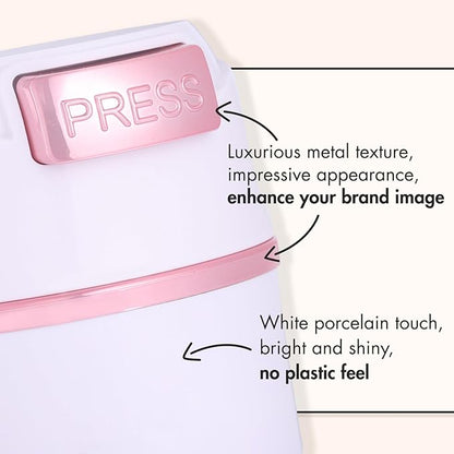 Eyelash Glue Storage Container Tank - Adhesive Jar Stand Makeup Case Cosmetic Storage Tank - White with Pink