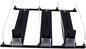 ABS Drink Organizer for Fridge,Automatic Pusher Glide Soda Can Organizer,12oz 16oz 20oz Soda Dispenser Soda Dispenser,Width Adjustable Pusher Glide,38cm (Black)