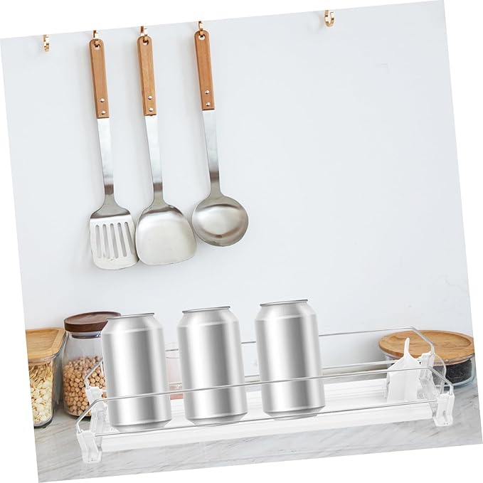 Beverage Organizer for Refrigerator Rolling Can Dispenser Touchless Function Space-Saving Soda Can Holder for Home and Commercial Use