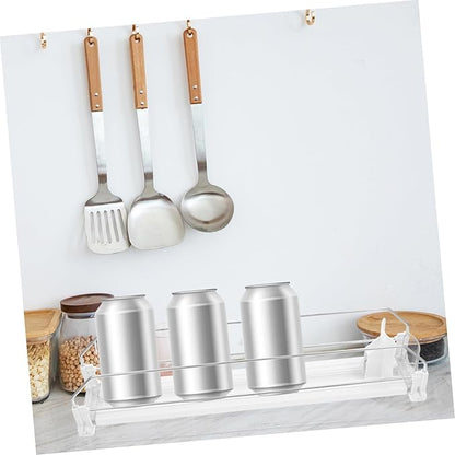 Beverage Organizer for Refrigerator Rolling Can Dispenser Touchless Function Space-Saving Soda Can Holder for Home and Commercial Use