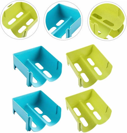 COLLBATH 4pcs Stackable Drink Storage Containers Beverage Rack for Refrigerator Organization Water Bottle Holder for Efficient Space Saving and Stylish Home Decor