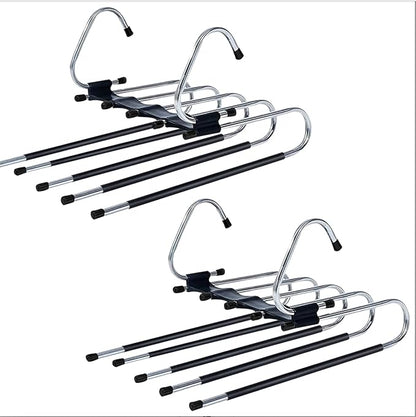 Generic Space Saving Pants Hanger- 2 Pack Closet Organizer: Jeans, Trousers, Scarves & Towels Non-Slip Hanger