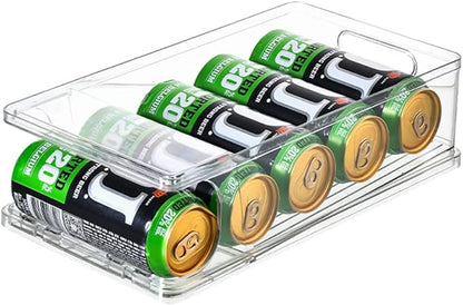 Xicennego Large Stackable Soda Can Organizer for Refrigerator, Fridge Can Organizer Dispenser for Tall Cans of 500ml/17oz, Beverage Can Holder for Refrigerator, Pantry, Cupboard