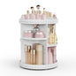 Rotating Makeup Organizer, 360° Spinning Skincare Organizers, Adjustable Layer Cosmetic Storage Lazy Susan Makeup Organizers for Dresser Bathroom, Medium, White