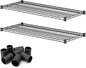 2 Pack Black Additional Wire Shelf for 18" x 42" Shelving Units, Replacement Shelves for Wire Rack