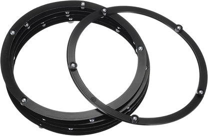 MECCANIXITY 6inch Rotating Swivel Stand with Steel Ball Bearings Annular Lazy Susan Base Turntable for Kitchen Corner Cabinets, 150 x 131mm Black Pack of 6