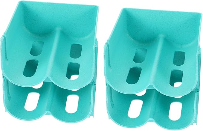 Ciieeo 4pcs Stackable Soda Can Organizer Racks Beverage Storage for Fridge Pantry Kitchen Countertop Easy to Use and Space-Saving Design Blue Color