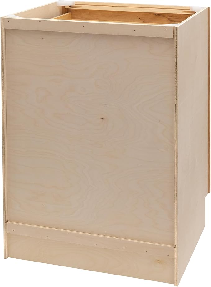 Quicklock RTA (Ready-to-Assemble) | Base Kitchen Cabinets - Shaker Style | Made in America (Rustic Hickory, 24" W x 34.5" H x 24" D 3 Drawer Pots and Pans)