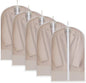 5-Pack Clear Garment Bags with Zipper for Hanging Clothes, Storage Bags for Coats, Jackets, Shirts, and More (23.6 x 31.5inches)