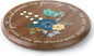 CounterArt Decorative Round Natural Wood Lazy Susan Turntable 14" Diameter Condiment Caddy, Cheese Server, Cake Plate, Spice Organization (Family Table)