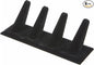 Plymor Black Velvet Ring Finger Display, Four on Rectangular Base, 6" W x 2.125" D x 2.5" H (Pack of 6)