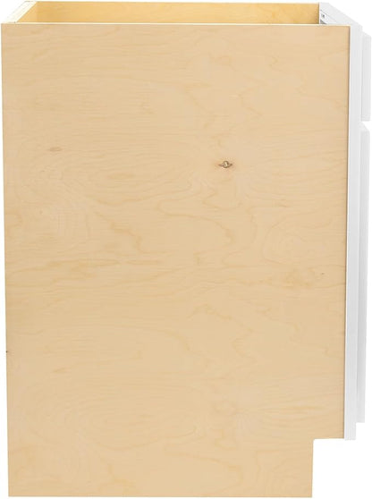 Quicklock RTA (Ready-to-Assemble) | Base Kitchen Cabinets - Shaker Style | Made in America (Pure White, 18" Wx34.5 Hx24 D Base)