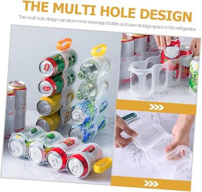 3pcs Drink Can Organizer Versatile Fridge Storage Holders for Beer Soda and Kitchen Cans Design for Easy Organization Kitchen Bar Office Spaces