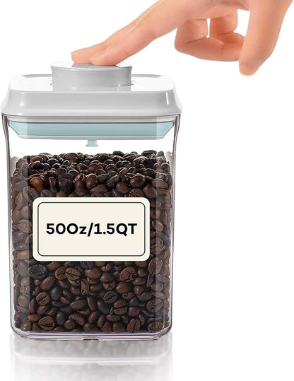 Bop Top Airtight Food Storage Containers with Lid 6 Cups / 50 oz | Kitchen Canister Sets | Air Tight Pantry Container | Pop Top Dry Food Storage Containers for Snacks, Sugar, Flour, Baking, Pasta