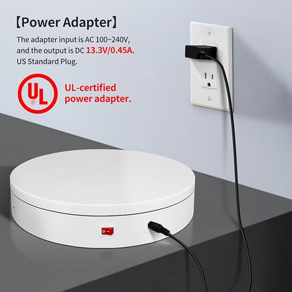 Remote Motorized Electric Turntable Rotating Display Stand Spinning Rotating Platform 360 Photography Turntable Motorized Spinning Platform for Photography,Display,3D Scaner