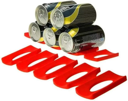 Drink Dispenser for Fridge - Water Bottle Organizer Soda Can Organizer for Refrigerator Space Saver Beverage Can Storage Holder Foldable Silicone Beer Can Stacker Fridge Mat 2 Pcs