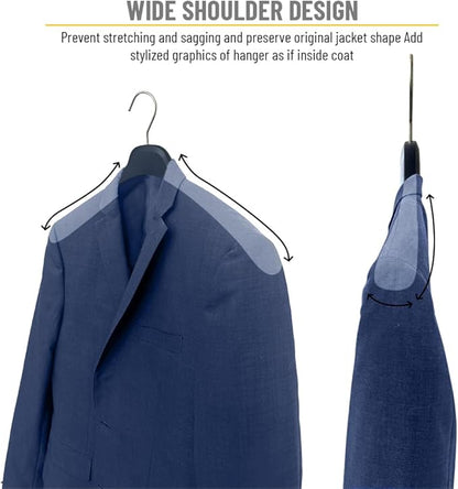 All Hung Up Hangers Plastic Coat Hangers, Clothes Hangers (Navy Blue, 36pk)