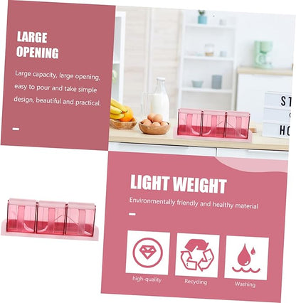 LABRIMP Seasoning Box Large Capacity Seasoning Container with Lid for Kitchen Spice Storage Easy Pour Design and Practical 9.56X3.70X3.54 Inch