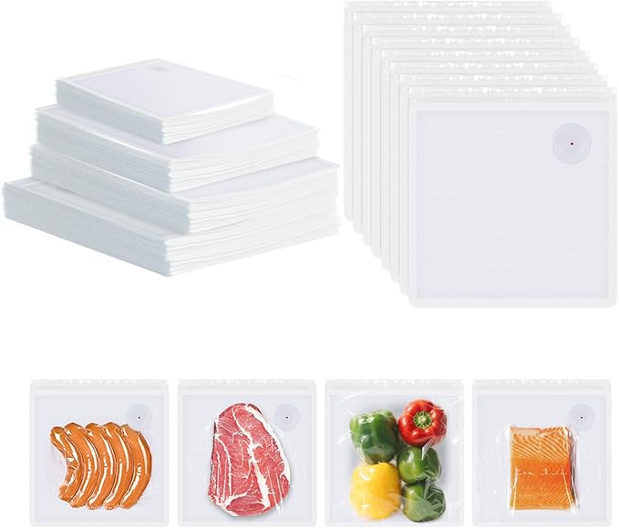 Reusable Vacuum Seal Bags, BPA-Free Food-Grade, Leakproof & Odor-Resistant, Freezer & Microwave Safe, Heavy-Duty Clear Bags for Meat, Seafood, Snacks, Dry Goods, 30 Pack (10.24" x 11.02")