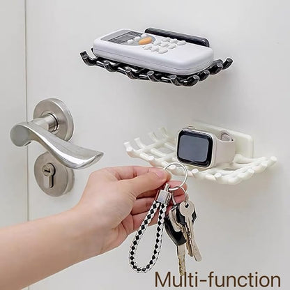 Soap Holder Soap Dish with Hooks Razor Holder Adhesive Bar Soap Holder No Drilling Soap Saver Tray for Shower Wall Bathroom Organizer Shower Rack Bathtub Sink (White+White)