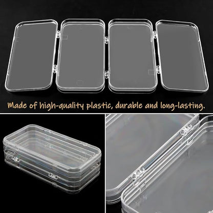 Tri-Fold Press On Nail Boxes Portable Nail Display box, Clear PET Plastic Storage Box for Fake Nails with Adhesive Double Sided Tape nails packaging for press ons