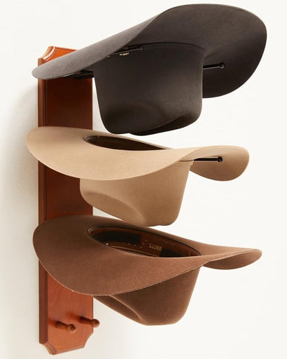 Bb Ranch Unisex Ranch&Reg; Rolled Oak 3 Tiered Cowboy Hat Rack Light Brown One Size