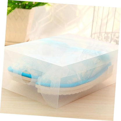 Sosoport 6pcs Plastic Shoe Boxes Lid Storage Case for Home Entryway Dustproof Shoe Organizer Small Item Storage Bins Space Saving Tidy Design