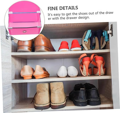 Holibanna 5Pcs Stackable Shoes Storage Organizer Boxes Transparent Plastic Shoe Cases with Drawer Design for Easy Access for Bedroom Balcony and Living Room