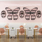 Butterfly Wall-Mounted Nail Polish Rack Set of 5-11LBs/Rack Capacity, Adjustable Cosmetic Display for Salon & Home Spa (Black)