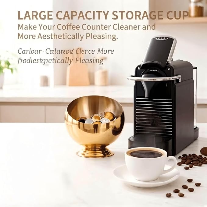 Coffee Pod Holder-Coffee Pod Storage-K Cup Holder-Espresso Pod Holder-Coffee Pod Organizer（GOLD
