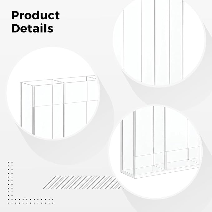 Straw Holder for Cabinet, Vertical Acrylic Design, 5-Compartment Organizer for Door, Easy Installation, Compact and Long-Lasting