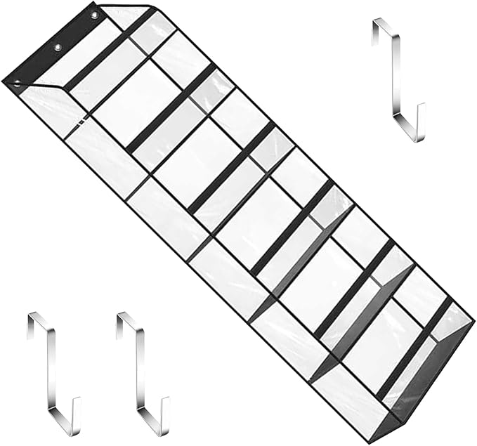 ordinarYone Multiple Layer Clear Over The Door Storage Organizers With 6 Compartments For Efficient Home Organization Saving Space