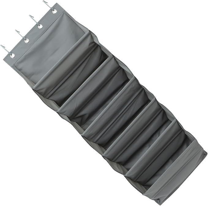 Gray 6-layer Fabric Wall Hanging Storage Pouch Multi-function over Door Shoe Organizer Large Capacity Household Sundries Bag for Closet and Entryway