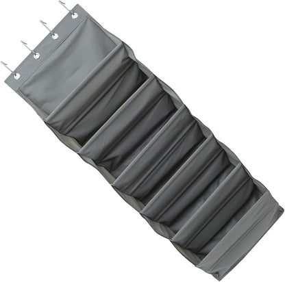 Gray 6-layer Fabric Wall Hanging Storage Pouch Multi-function over Door Shoe Organizer Large Capacity Household Sundries Bag for Closet and Entryway